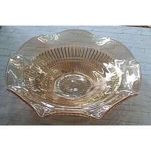 Depression Glass Ruffled Edge Dish | Vintage Collectible Gift Idea